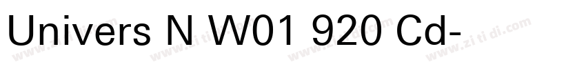 Univers N W01 920 Cd字体转换